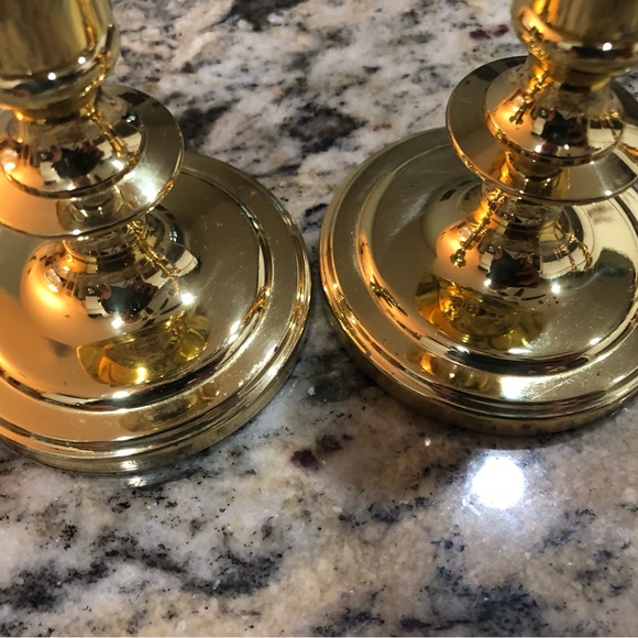 SOLD Lot of 6 Baldwin Brass Candlestick holders, 3 heights, excellent condition - Picture 8 of 11